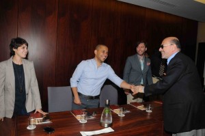 Mr Shafik Gabr, Mohammed Mubarek, Mariam Ibrahim and Daniel Sullivan