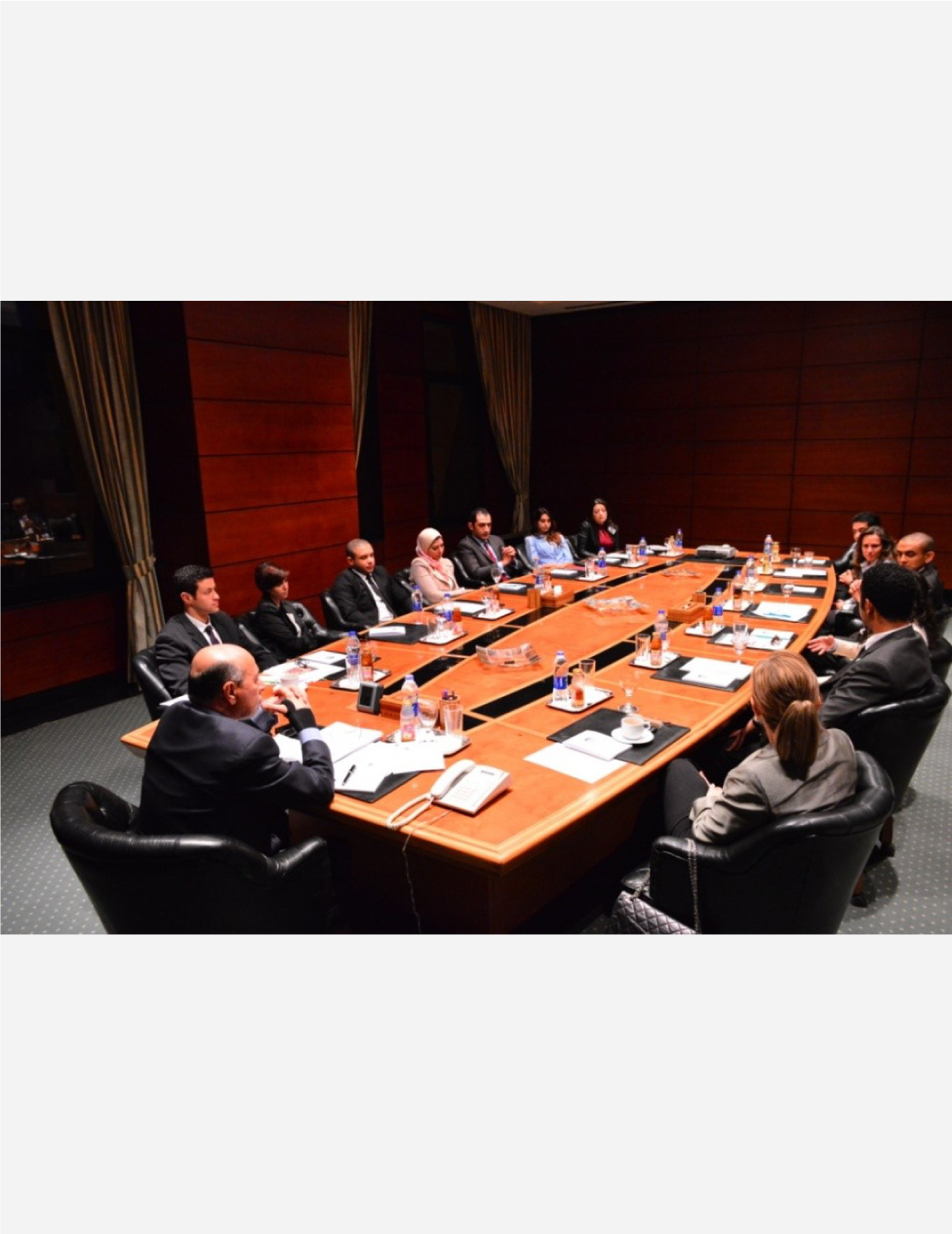 Gabr Fellows meet with Chairman Shafik Gabr at the Shafik Gabr Foundation in DC