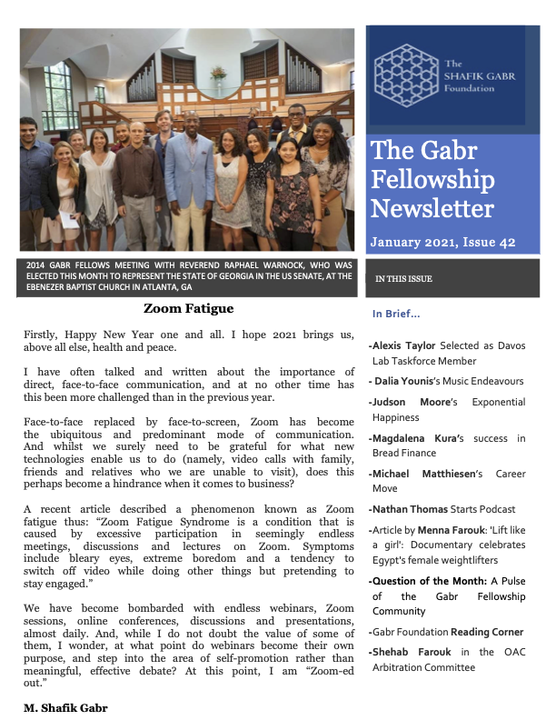 January 2021 Newsletter