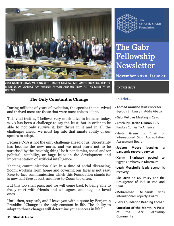 November 2020 Newsletter