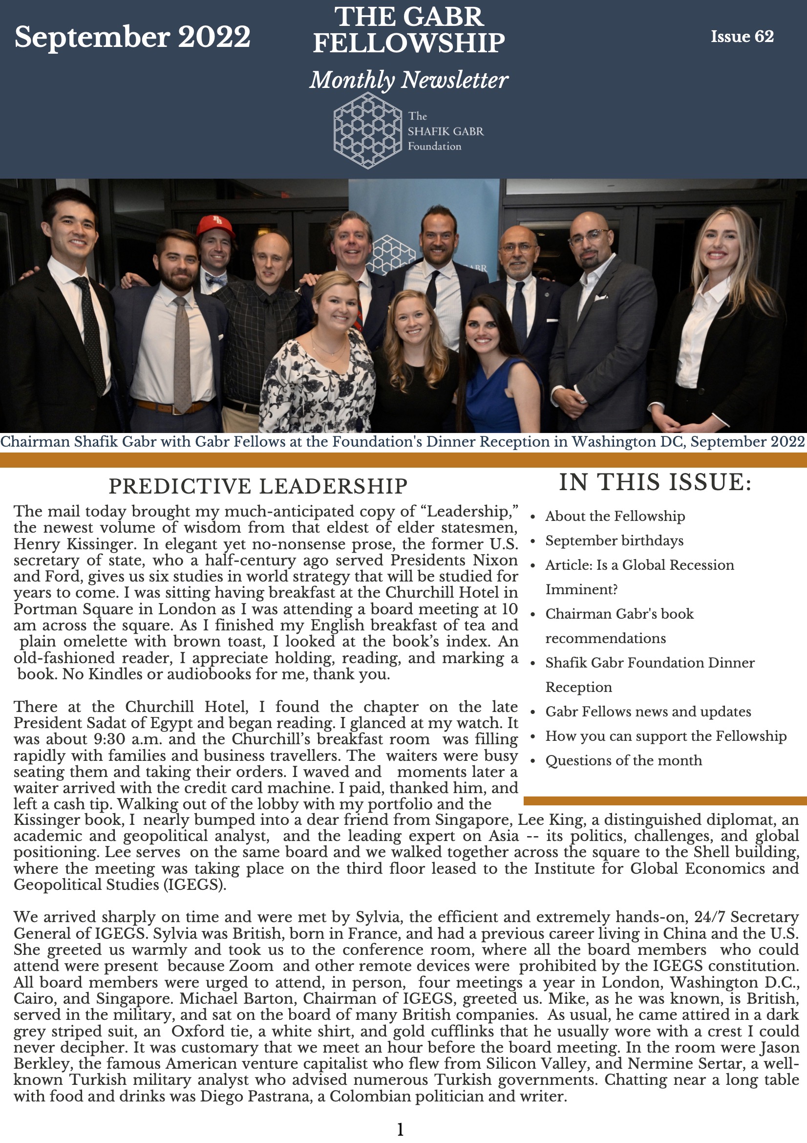 September 2022 Newsletter