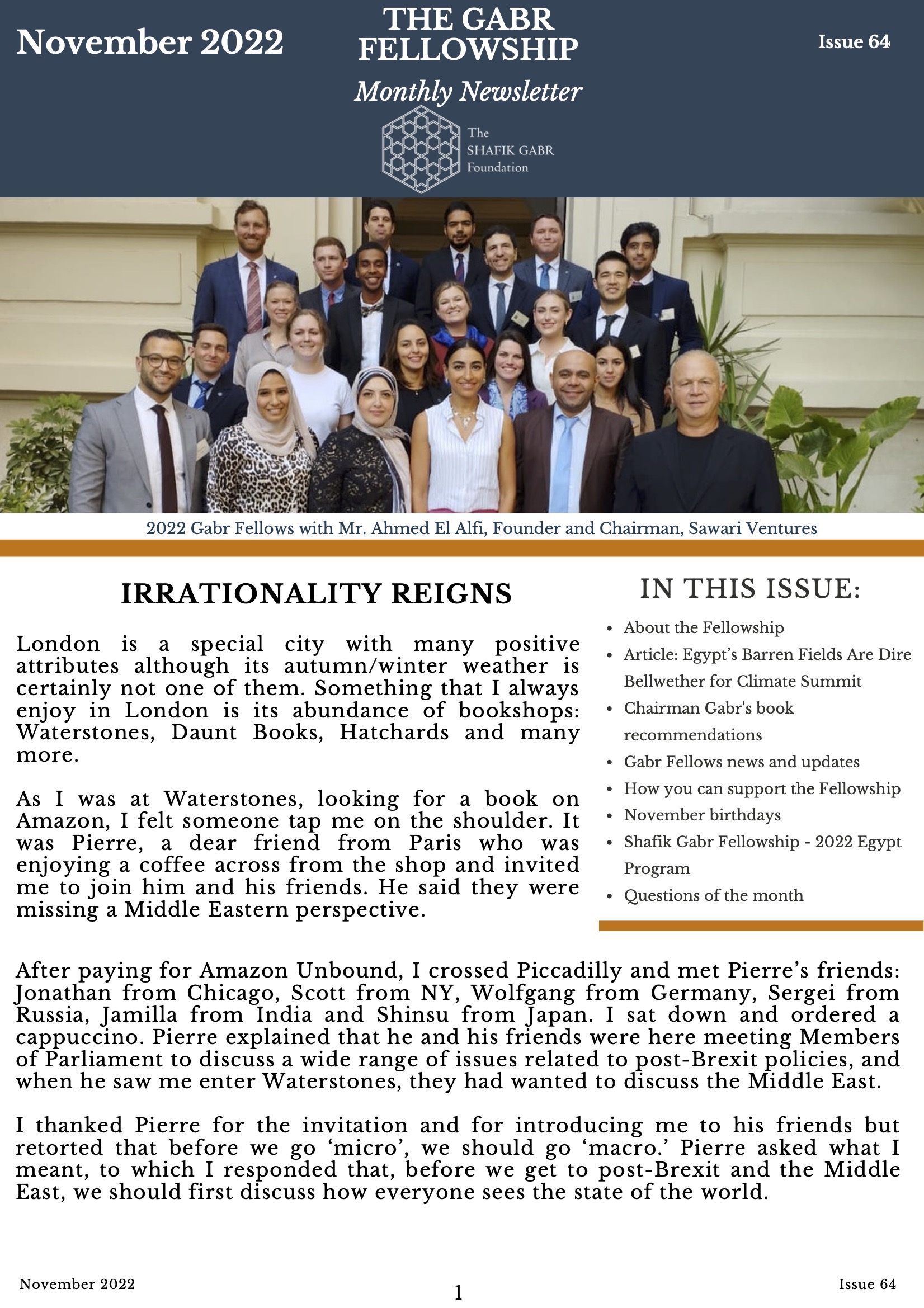 November 2022 Newsletter