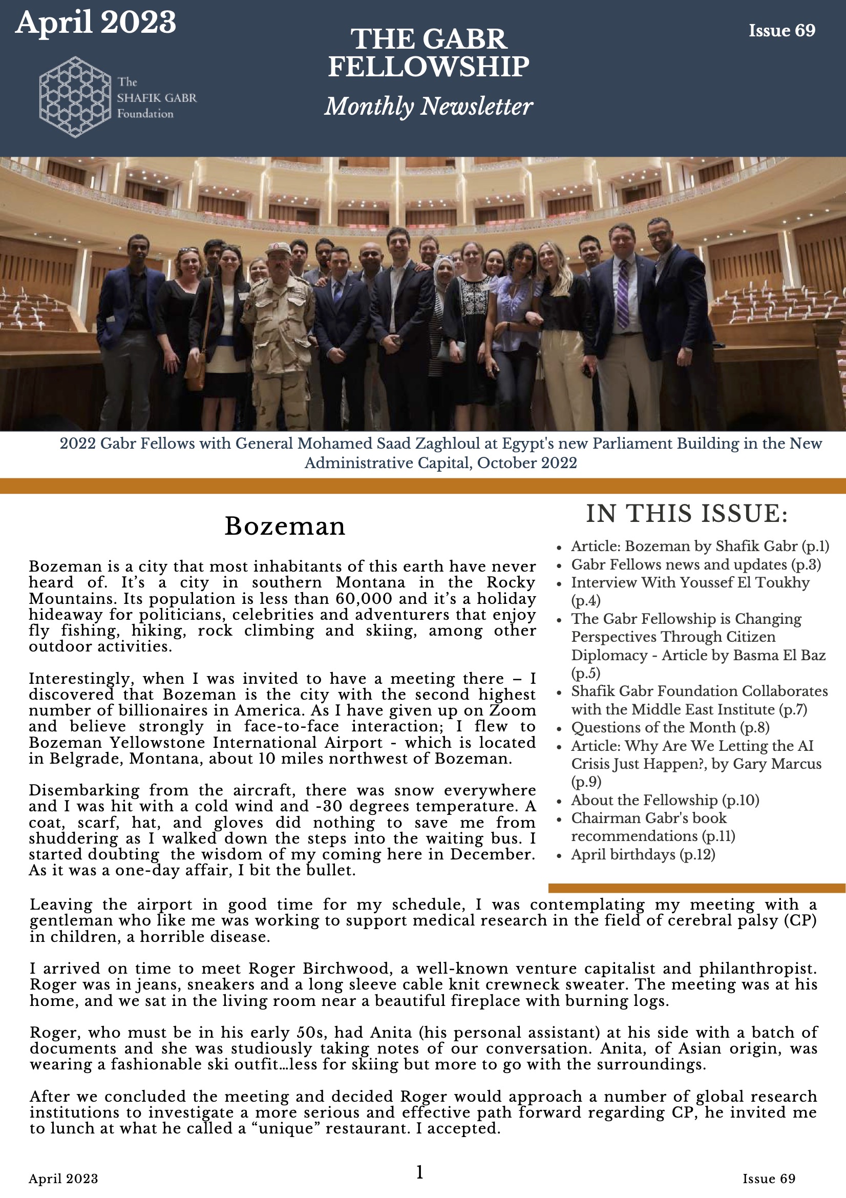 April 2023 Newsletter