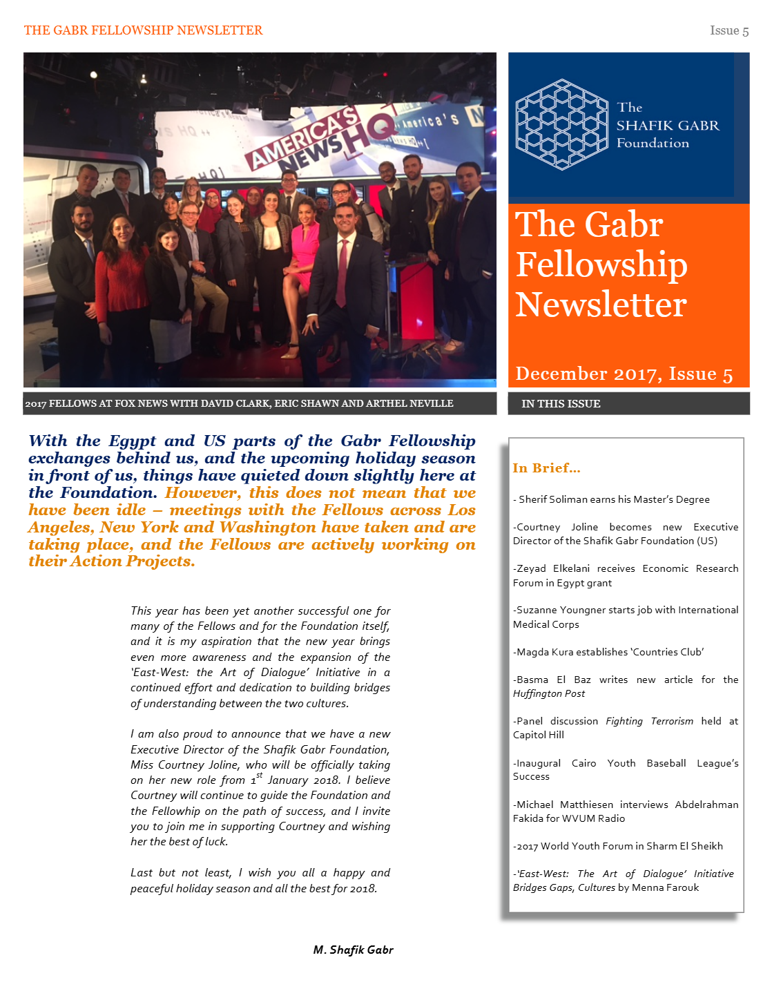 December 2017 newsletter