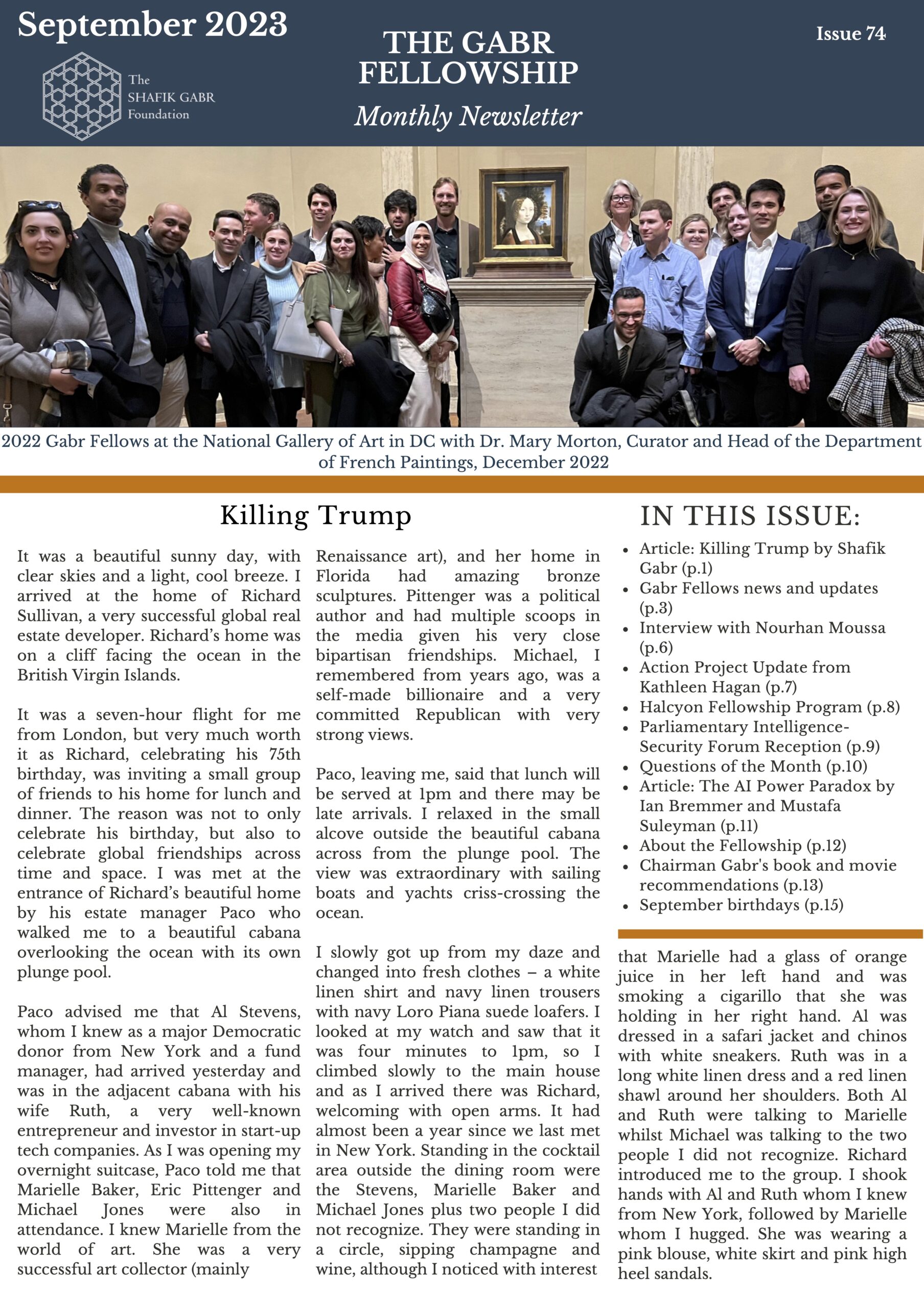 September 2023 Newsletter