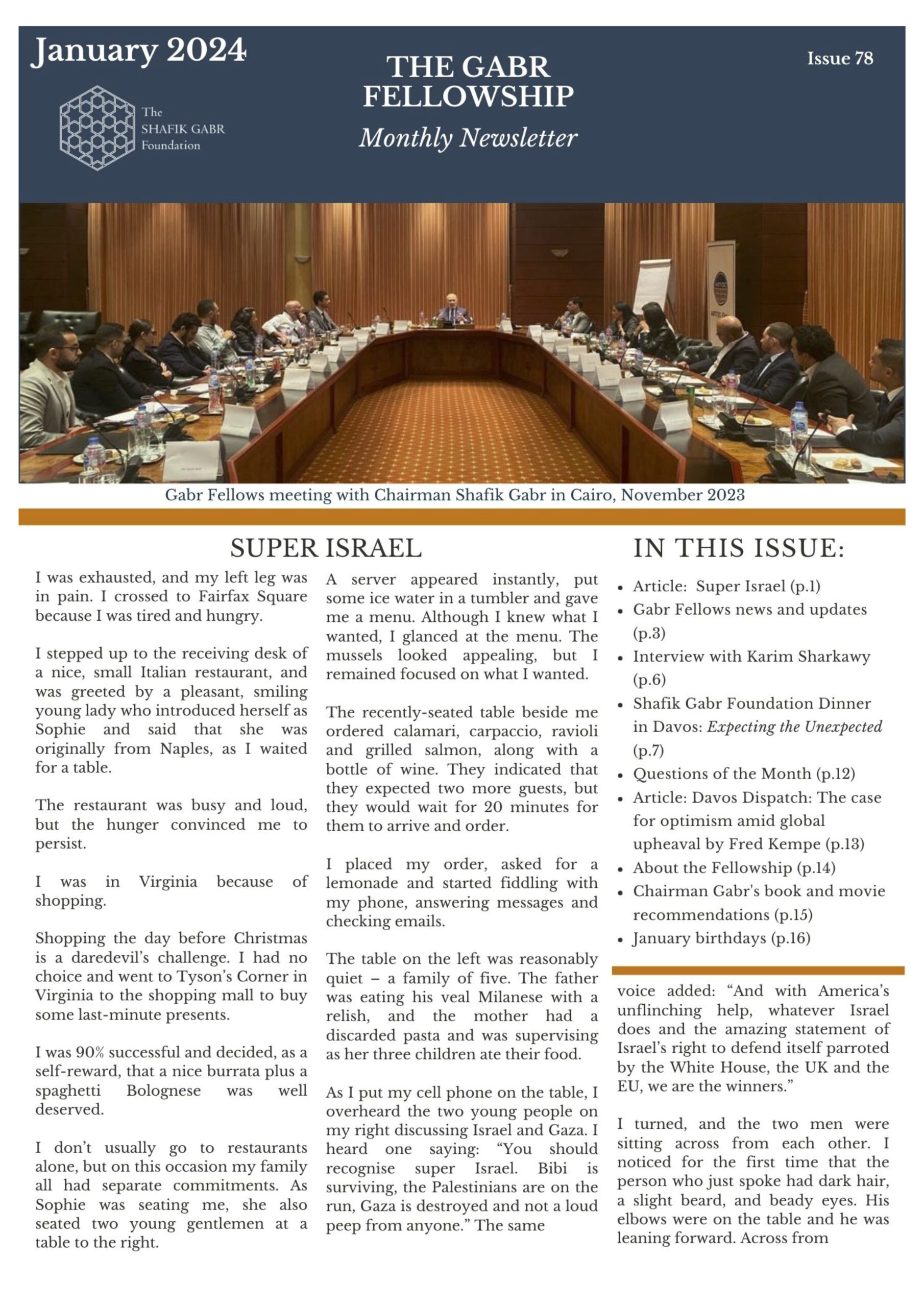 January 2024 Newsletter