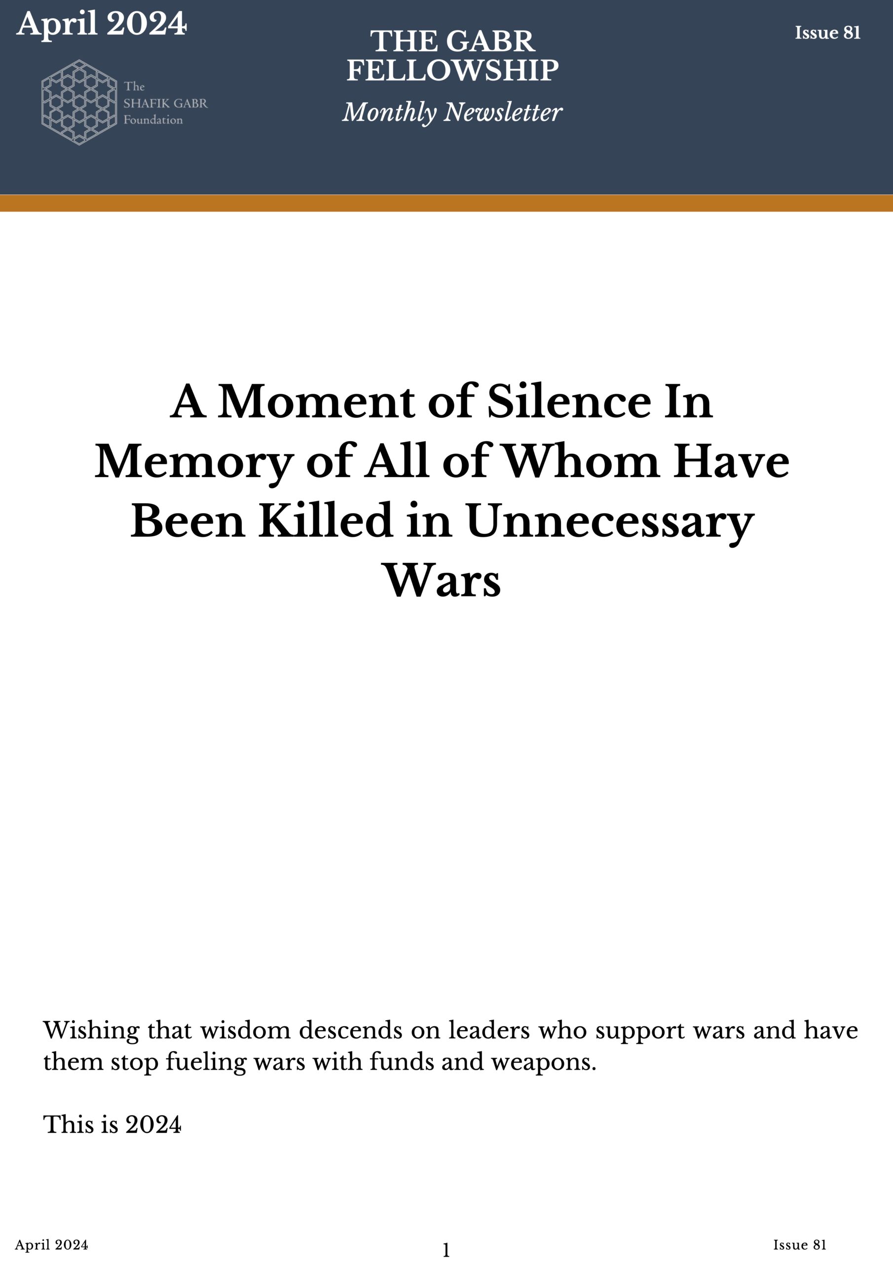 April 2024 Newsletter