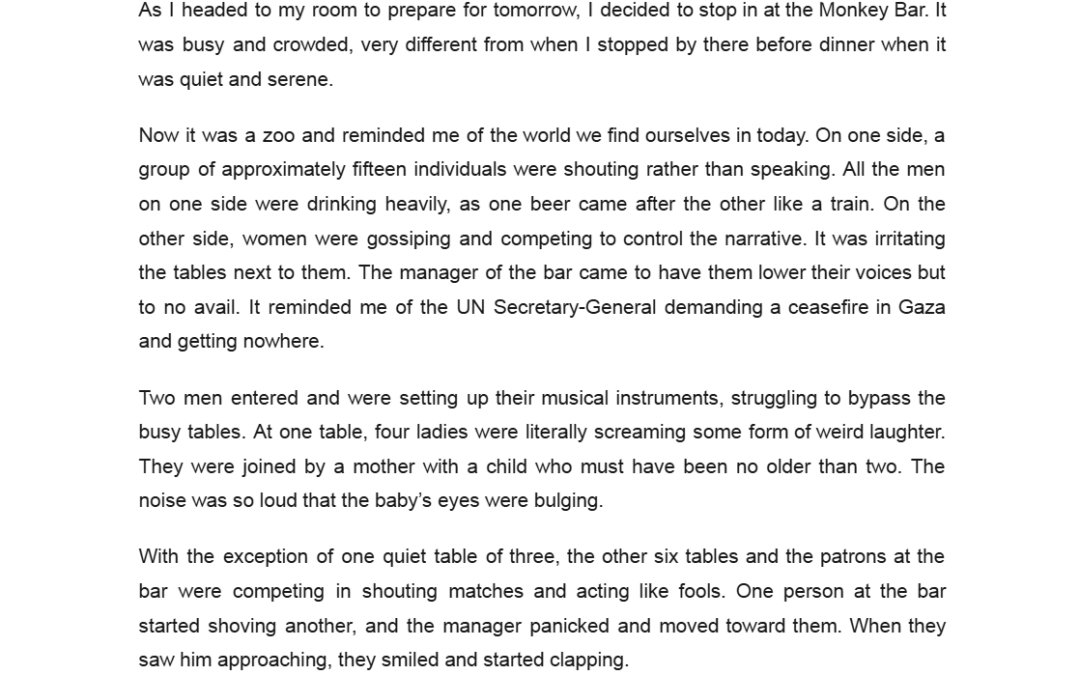 The Monkey Bar by M. Shafik Gabr