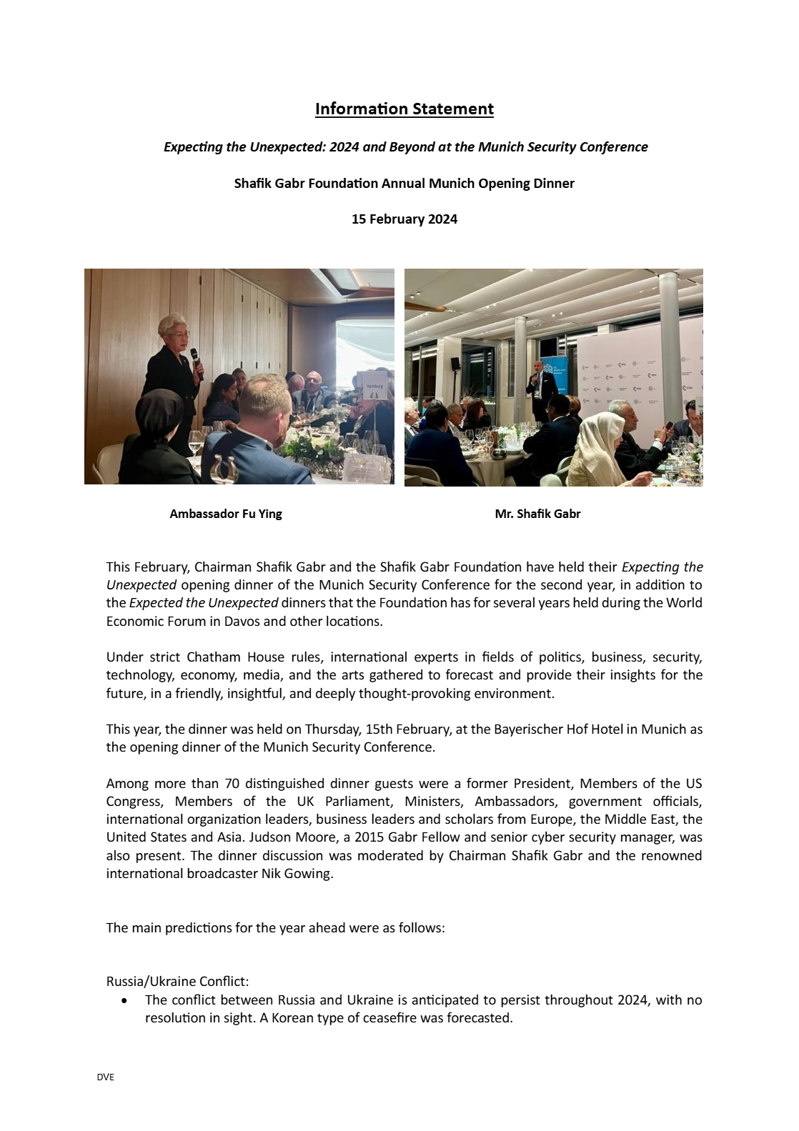 Expecting the Unexpected: 2024 and Beyond at the Munich Security Conference